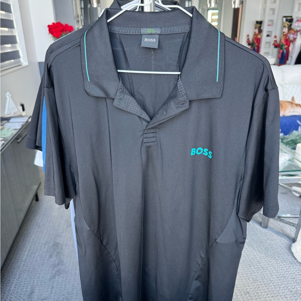 Men’s Boss Black Polo Shirt Size X-Large Like New